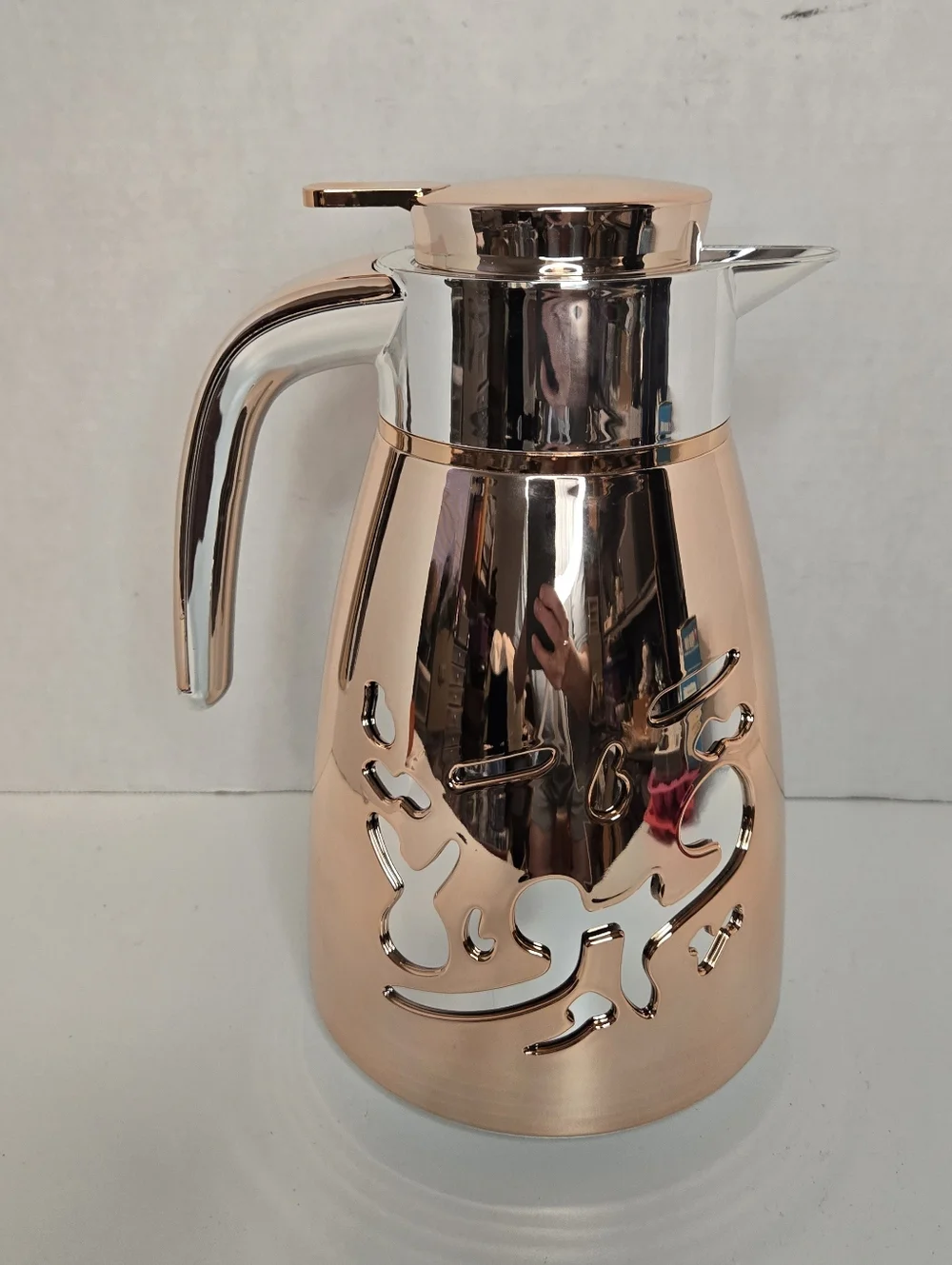 Arabic Vacuum Flask - Kahwa - Coffee Insulated Hot & Cold 1 Liter Rose Gold NEW